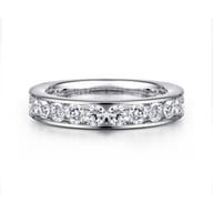 Toledo - 14K White Gold Channel Set Diamond Wedding Band