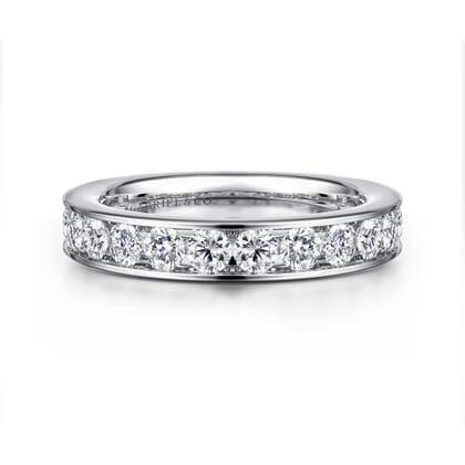 Toledo - 14K White Gold Channel Set Diamond Wedding Band