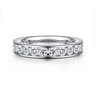 Straight Wedding Ring in 14k White Gold with Round Natural Diamond at Gabriel & Co.