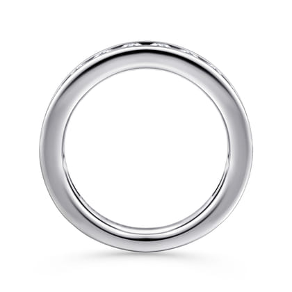 Toledo - 14K White Gold Channel Set Diamond Wedding Band