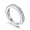 Straight Wedding Ring in 14k White Gold with Round Natural Diamond at Gabriel & Co.