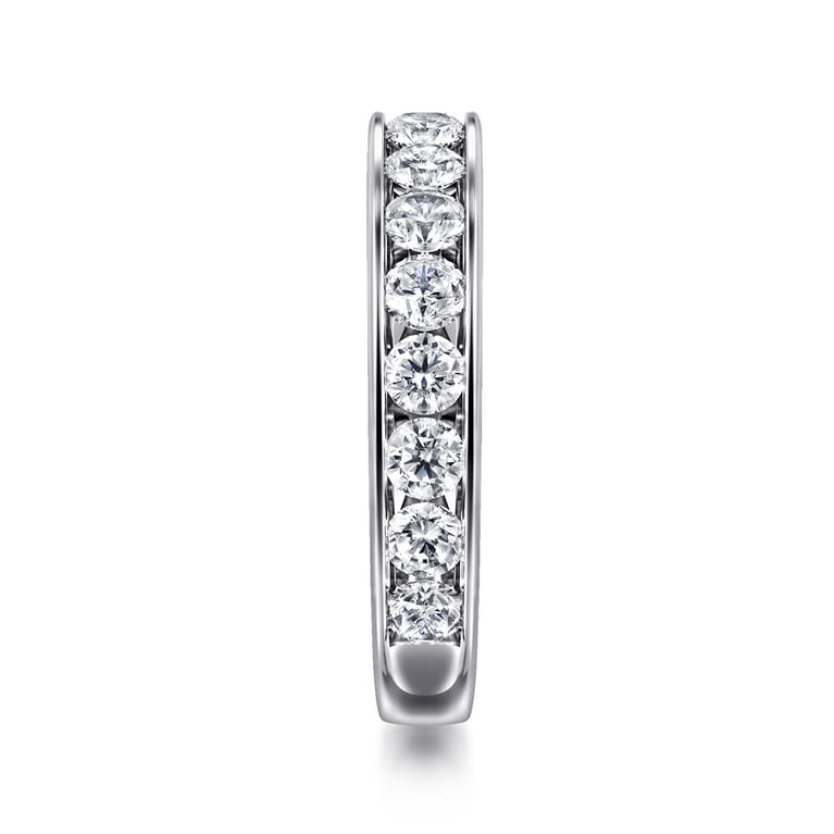 Straight Wedding Ring in 14k White Gold with Round Natural Diamond at Gabriel & Co. - Shot 4