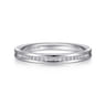 Straight Wedding Ring in 14k White Gold with Round Natural Diamond at Gabriel & Co.