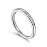 Straight Wedding Ring in 14k White Gold with Round Natural Diamond at Gabriel & Co.