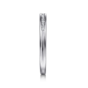 Toledo - 14K White Gold Channel Set Diamond Wedding Band