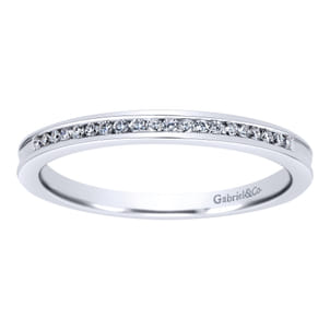 Toledo - 14K White Gold Channel Set Diamond Wedding Band