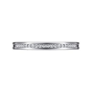 Toledo - 14K White Gold Channel Set Diamond Wedding Band