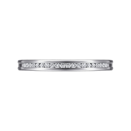Toledo - 14K White Gold Channel Set Diamond Wedding Band