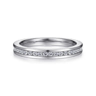 Toledo - 14K White Gold Channel Set Diamond Wedding Band