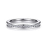 Straight Wedding Ring in 14k White Gold with Round Natural Diamond at Gabriel & Co.