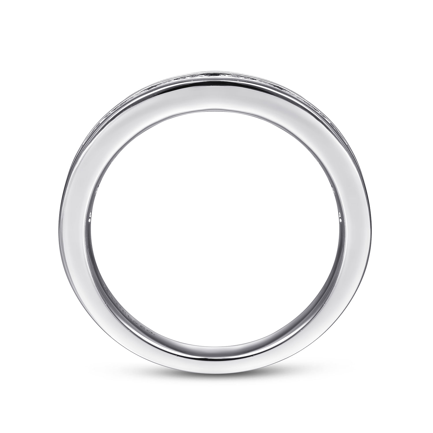 Toledo - 14K White Gold Channel Set Diamond Wedding Band