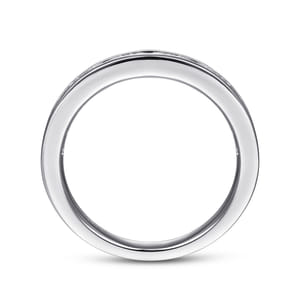 Toledo - 14K White Gold Channel Set Diamond Wedding Band