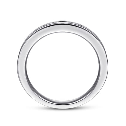 Toledo - 14K White Gold Channel Set Diamond Wedding Band