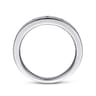Straight Wedding Ring in 14k White Gold with Round Natural Diamond at Gabriel & Co.
