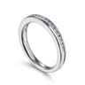 Straight Wedding Ring in 14k White Gold with Round Natural Diamond at Gabriel & Co.