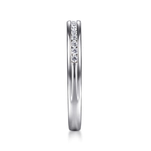 Toledo - 14K White Gold Channel Set Diamond Wedding Band