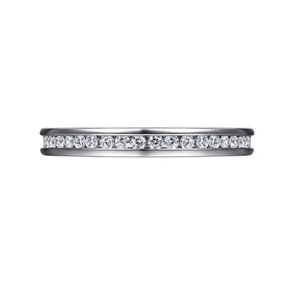 Toledo - 14K White Gold Channel Set Diamond Wedding Band