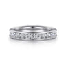 Straight Wedding Ring in 14k White Gold with Round Natural Diamond at Gabriel & Co.