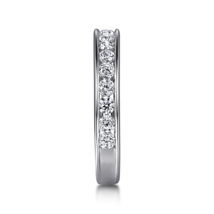 Toledo - 14K White Gold Channel Set Diamond Wedding Band