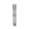 Straight Wedding Ring in 14k White Gold with Round Natural Diamond at Gabriel & Co.