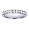 Straight Wedding Ring in 14k White Gold with Round Natural Diamond at Gabriel & Co.