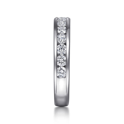 Toledo - 14K White Gold Channel Set Diamond Wedding Band