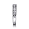 Straight Wedding Ring in 14k White Gold with Round Natural Diamond at Gabriel & Co.