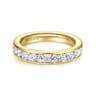 Straight Wedding Ring in 14k Yellow Gold with Round Natural Diamond at Gabriel & Co.
