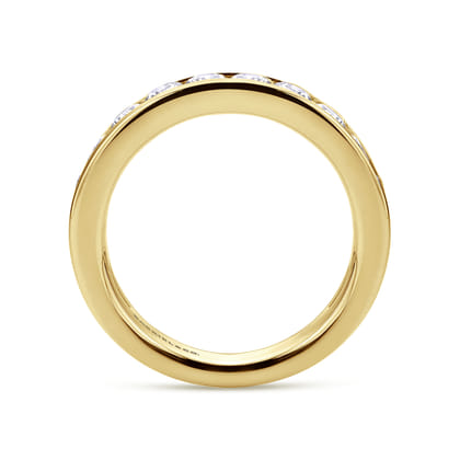 Toledo - 14K Yellow Gold Channel Set Diamond Anniversary Band