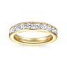 Straight Wedding Ring in 14k Yellow Gold with Round Natural Diamond at Gabriel & Co.