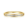 Straight Wedding Ring in 14k Yellow Gold with Round Natural Diamond at Gabriel & Co.