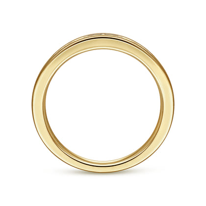 Toledo - 14K Yellow Gold Channel Set Diamond Anniversary Band