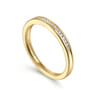 Straight Wedding Ring in 14k Yellow Gold with Round Natural Diamond at Gabriel & Co.