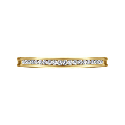 Toledo - 14K Yellow Gold Channel Set Diamond Anniversary Band