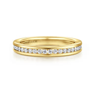 Toledo - 14K Yellow Gold Channel Set Diamond Anniversary Band