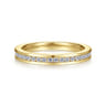 Straight Wedding Ring in 14k Yellow Gold with Round Natural Diamond at Gabriel & Co.