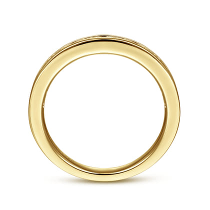Toledo - 14K Yellow Gold Channel Set Diamond Anniversary Band
