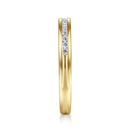 Toledo - 14K Yellow Gold Channel Set Diamond Anniversary Band