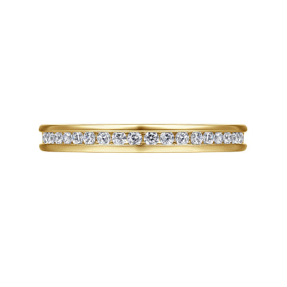 Toledo - 14K Yellow Gold Channel Set Diamond Anniversary Band