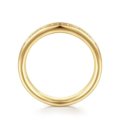 Toledo - 14K Yellow Gold Channel Set Diamond Anniversary Band