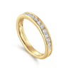 Straight Wedding Ring in 14k Yellow Gold with Round Natural Diamond at Gabriel & Co.