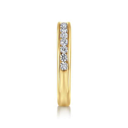 Toledo - 14K Yellow Gold Channel Set Diamond Anniversary Band