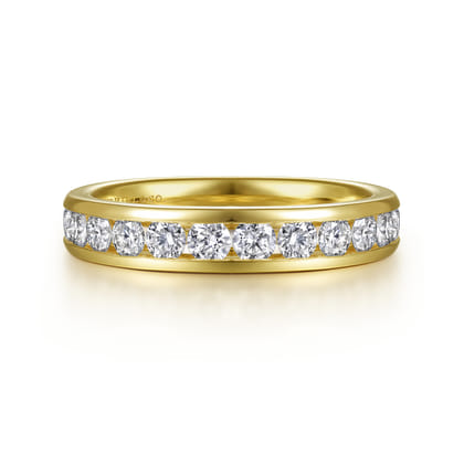 Toledo - 14K Yellow Gold Channel Set Diamond Anniversary Band