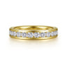 Straight Wedding Ring in 14k Yellow Gold with Round Natural Diamond at Gabriel & Co.