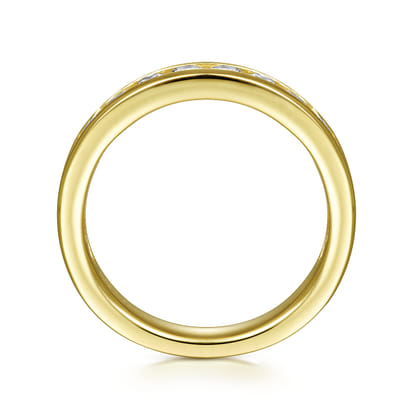 Toledo - 14K Yellow Gold Channel Set Diamond Anniversary Band