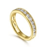 Straight Wedding Ring in 14k Yellow Gold with Round Natural Diamond at Gabriel & Co.