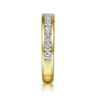 Straight Wedding Ring in 14k Yellow Gold with Round Natural Diamond at Gabriel & Co.