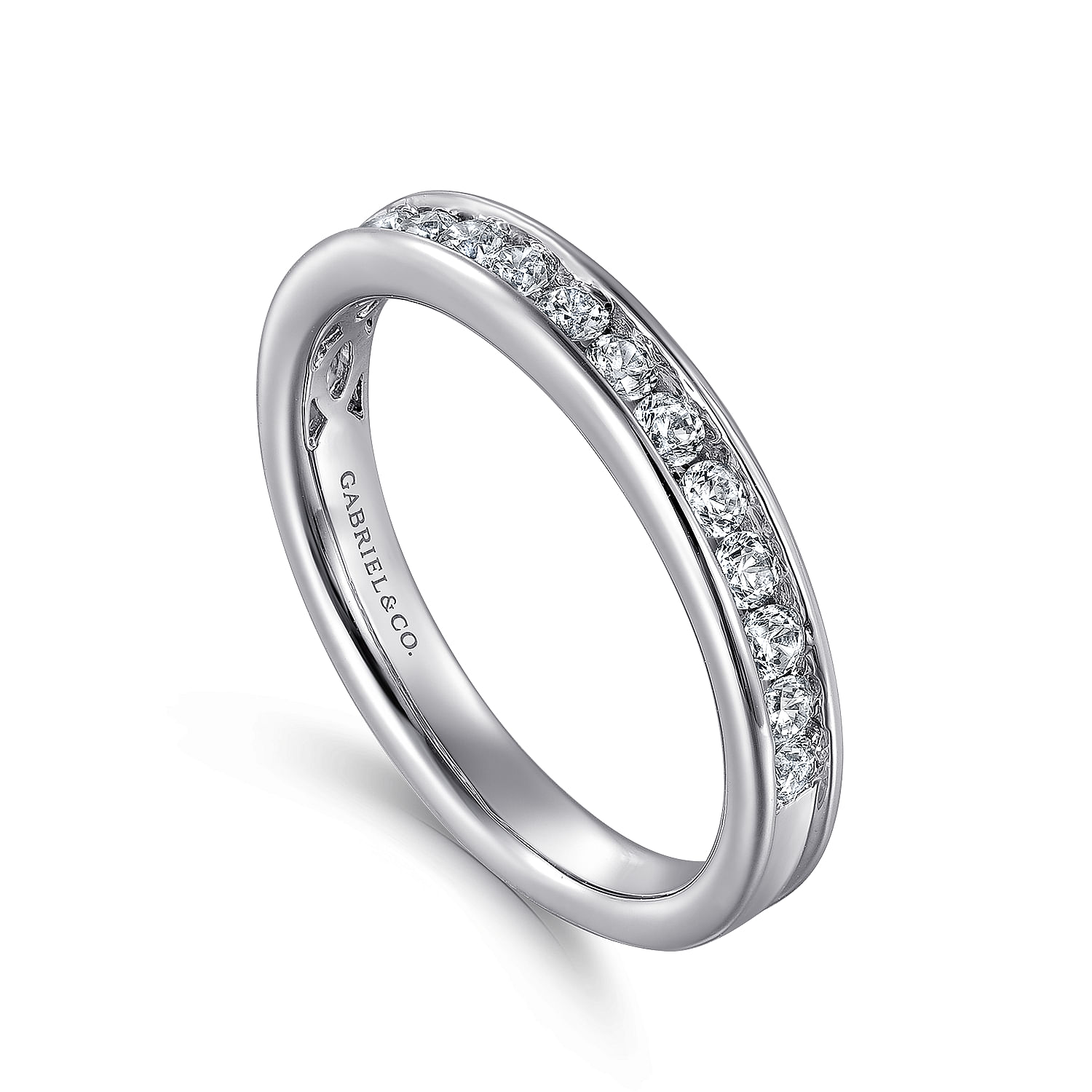 Toledo - Channel  Classic Diamond Ring in Platinum - 0.5 ct - Shot 3