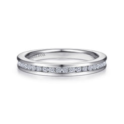 Toledo - Platinum Channel Classic Diamond Ring Anniversary Band