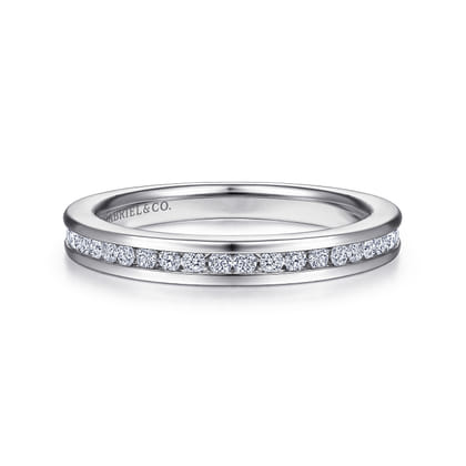 Toledo - Platinum Channel Classic Diamond Ring Anniversary Band